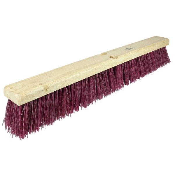 Weiler 42026 24" Block Size, Maroon Polypropylene Fill, Garage Brush With Wet Or Dry Sweeping