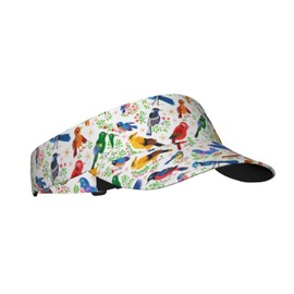 Funny Birds Sun Visor Hat for Women Men Adjustable Summer Sun Protection Outdoor Sports Golf Tennis Running Sun Cap