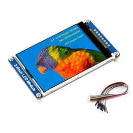 2.4inch LCD Display Module 240x320 Resolution 65K RGB Colors Embedded ILI9341 Driver SPI Interface, TFT Display Screen Compatible with Raspberry Pi 5 Pi 4B 3B+ 3B Pi Zero W WH Zero 2W/Ard/STM32