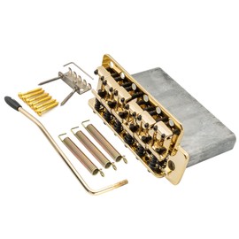 Musiclily Pro 2-7/32" Vintage Tremolo Bridge Steel Saddles for Vintage Fender American Stratocaster Strat Electric Guitar, Gold