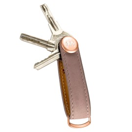 Premium Leather Women's Key Holder Smart Key Organiser Key Case Holder Key Ring Compartments Key Bag Holder Key Chain Accessory, pink, Key case