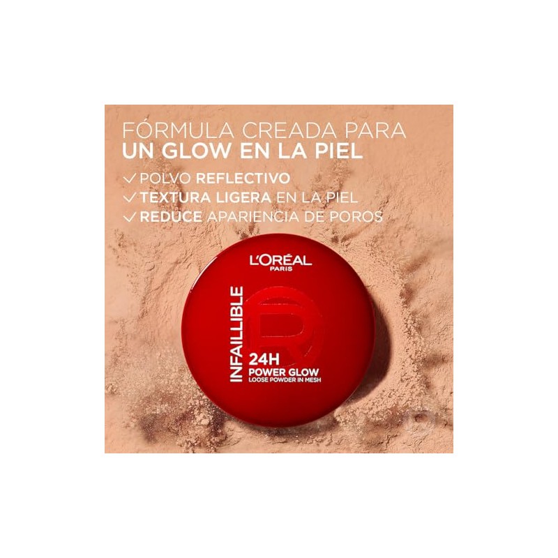 L'Oréal Paris Infallible 24h Power Glow polvo traslúcido con acabado