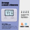 Heagstat 5-1-1 Day Programmable Thermostat for Home Conventional Single-Stage Systems,