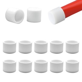 EASYEAH 1" (24.7mm) Silicone Chair Leg Floor Protectors, Rubber Chair Leg Caps, Non-Slip Furniture Pads Round Chair Feet Covers End Caps for Hardwood Floors, Patio & Table Foots, White (10PCS)