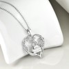 Book Lover Necklace for Women Silver Reading Book Pendant with