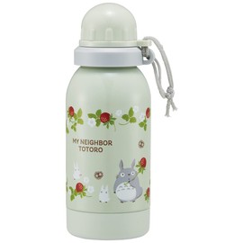 Skater SSSC6-A Single Layer Stainless Steel Water Bottle, 18.9 fl oz (580 ml), Normal Temperature, Healthy, For Drinks, My Neighbor Totoro, Strawberry, Studio Ghibli