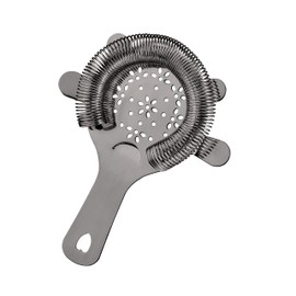 Cocktail Strainer Stainless Steel - Hawthorne Strainer with Spring for Home -Drink Strainer 4-Prong for Professional Bartenders - Bar Strainer for Shaker & Mixing Glasses