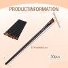 Kifmurase 50Pcs Disposable Angled Eyebrow Brushes Bulk Eye Liner Brush