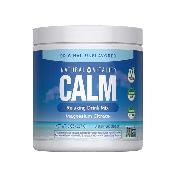 Natural Vitality Original Calm - Mezcla de bebida de magnesio,