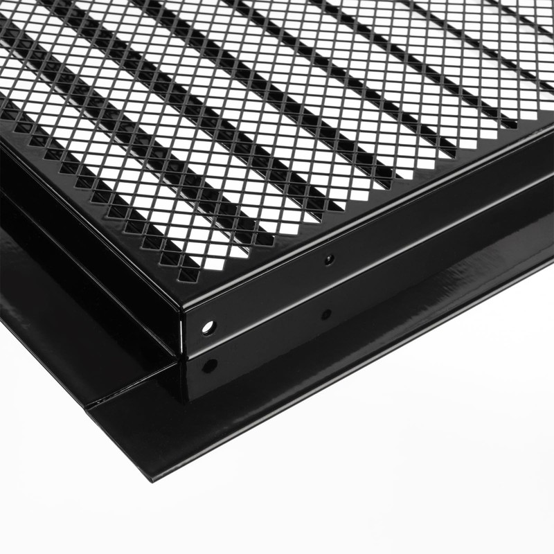 12" x 12" Inch Black Galvanized Steel Vent Cover -