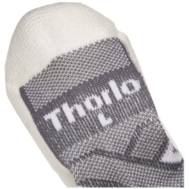 Thorlos Unisex Adult's 12 Hour Shift Thick Padded Crew Work Socks, White/Grey Medium