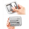 QWORK Travel Trailer Lock, 4 Pack, Stainless Steel Flush Mount