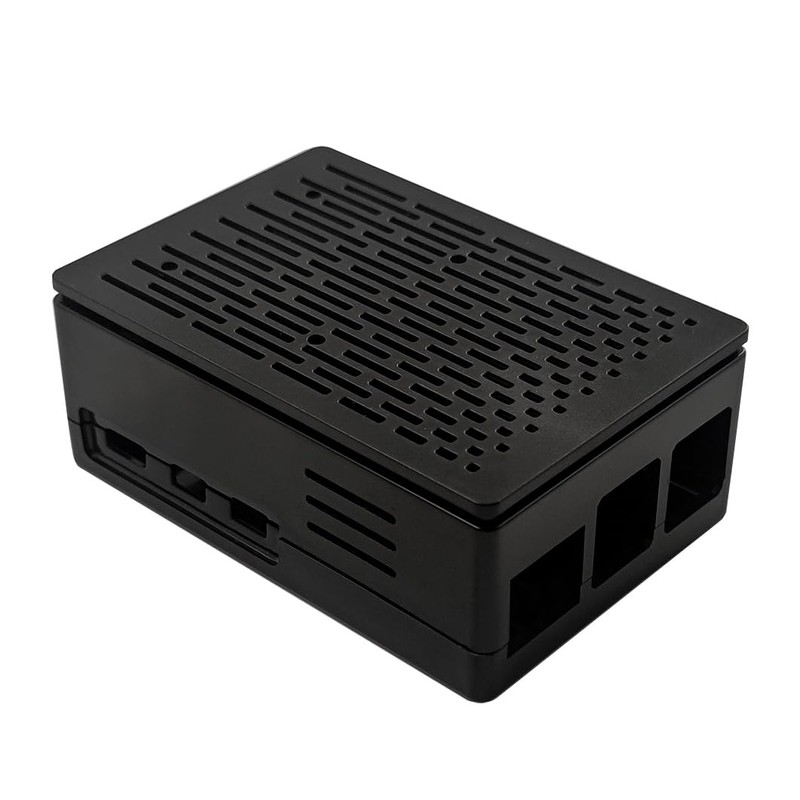 WEIYIXING Raspberry Pi 5 Case, Black ABS Case with Active