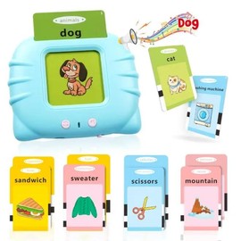 Talking Flash Cards with 224 Sight Words, Speech Therapy Toys, Montessori Toys, Autism Toys, Speech Audible Toddler Toys, Educational Learning Interactive Toys for Toddlers 1 2 3 4 5 Years  224 、、、、、 1 2 3 4 5 - Specification: blue