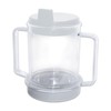 Rehabilitation Advantage Clear Spouted Cup with Two Handles, Weighted