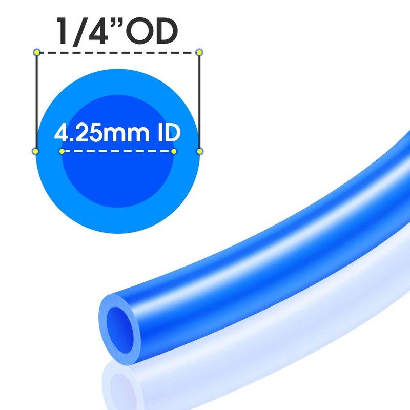 TAILONZ PNEUMATIC Blue 1/4 Inch od 32 Meter 100ft PU