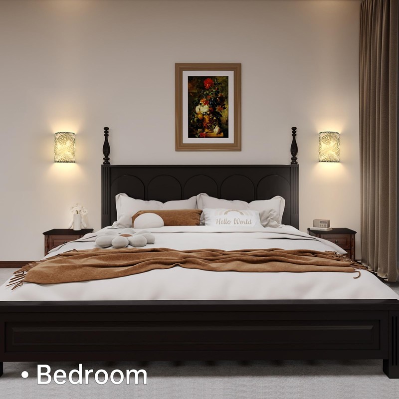 Shenmoyl Adhesive Battery Operated Wall Sconce Set of 2, 5000