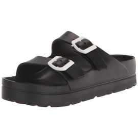 YOKI Women's Platform Sandal, Black, 8