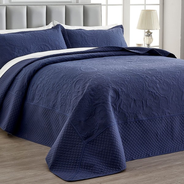 Qucover Alaska King Bedspread 132x 120, Oversized King Bedspread Extra