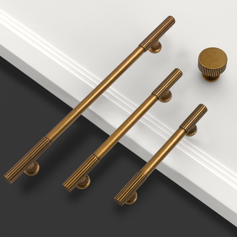 Asidrama 10 Pack 10 Inch(254mm) Antique Brass Cabinet pulls Kitchen