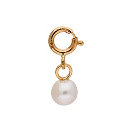 jewellerybox 9ct Gold 4mm White Freshwater Pearl Clip on Charm