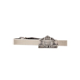 Silver Tie Clip by Ringmasters | LDS Temple Tie Clips for Men with Antique Silver Finish | Suit Accessories for Weddings, Church, & Formal Events | Versatile Tie Pin, (Cardston Alberta)