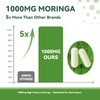 Moringa Capsules 1000mg, Moringa Leaf Extract 10:1, Energy, Sleep, Immune