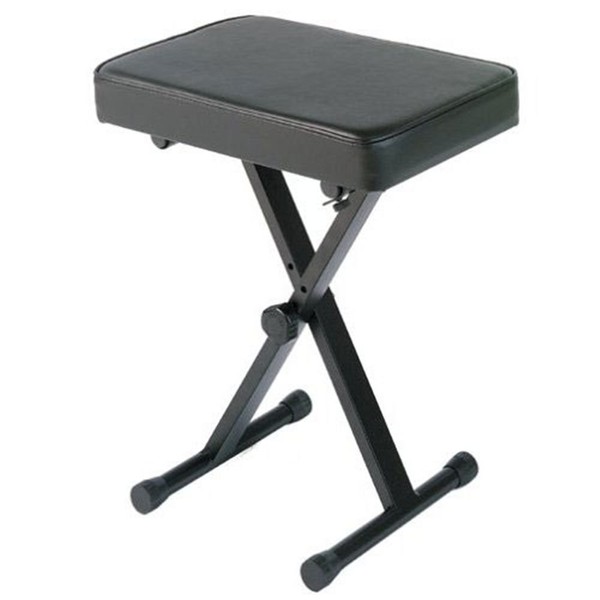 Yamaha OEM PKBB1 Adjustable Padded Keyboard X-Style Bench, Black, 19.5