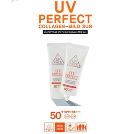 Arra Top Face arraTOPFACE UV Perfect Collagen-Mild Sun SPF50PA 70 ml  2.37 onzas lquidas (Paquete de 2) bloqueo UVA UVB, protector solar fsico.       