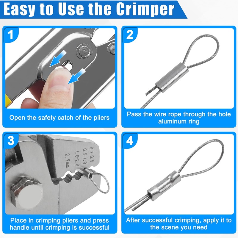 JSHANMEI Fishing Crimping Tool Heavy Duty Crimper Pliers with Crimp