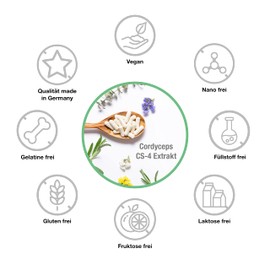 Cord Yceps CS-4 Extract (Caterpillar) – 5000 mg (provides 40% Polysaccharides Charide) 90 Vegi Capsules