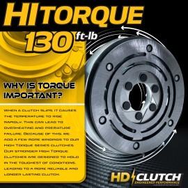 HD Switch BIGBearing HiTorque Blade PTO Clutch AUC13776 fits John Deere W36M W48M +Harness