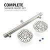 Double Shower Head for Couples, Brushed Nickel