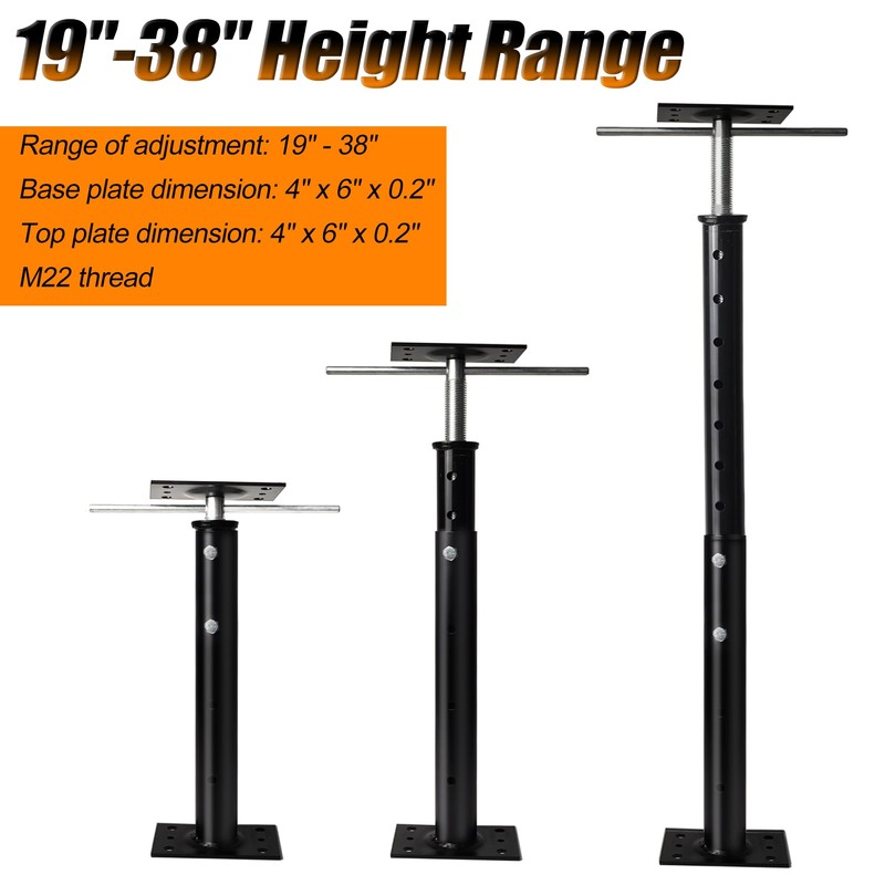 House Floor Jack, 19-38 inches Height Range, Adjustable Post Pole