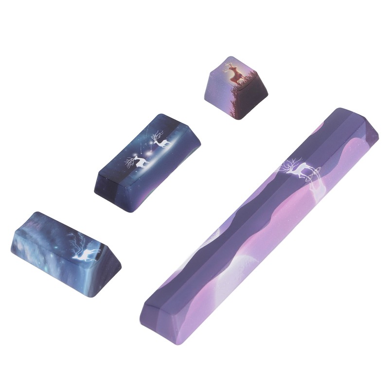 Keycap 4 Keys Elk Pattern Design Space ESC Enter Numpad