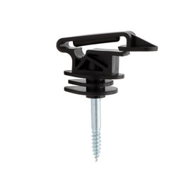 25 Pcs Electric Fence Screw-in Tape Insulators Wood Post Insulators Poly Tape Insulators and 1 Pcs Free Insulator Socket Tool(Black)