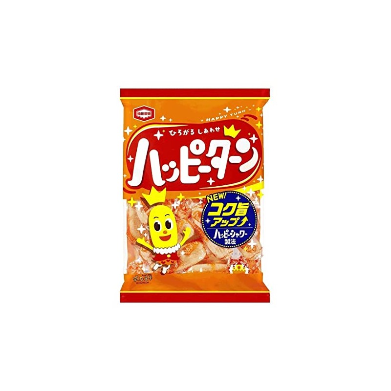 "Happy Turn" Happy Powder Covered Rice Crackers 3.8oz 3pcs Japanese