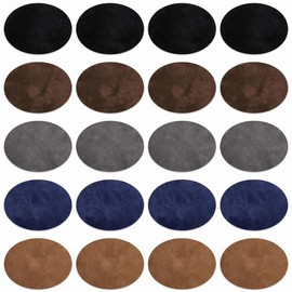 MEOAlBkey 20-Pack Oval Velvet Iron on Patches