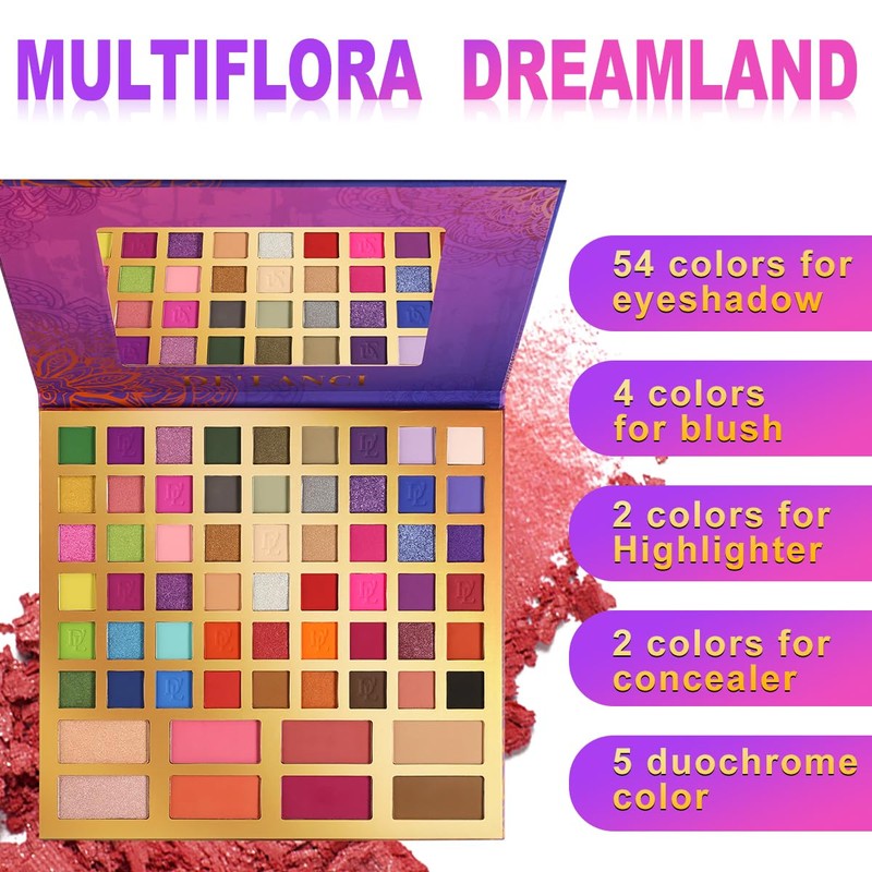 DE'LANCI All in one eyeshadow palette, elephant professional eye shadow,