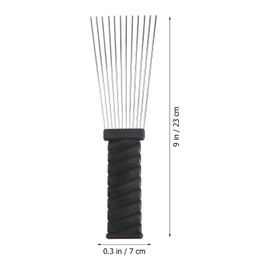 FRCOLOR Pack of 2 Metal Combs Afro Comb Afro Comb Braid Hairdresser Untangling Wig Braid Comb Hairstyle Twist Comb Hairstyle for Men Hairstyle Accessories