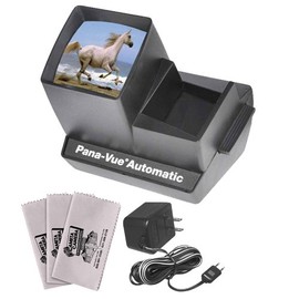 Pana-Vue Automatic Lighted 2x2 Slide Viewer for 35mm with AC Adapter + (3) Microfiber Cleaning Cloths