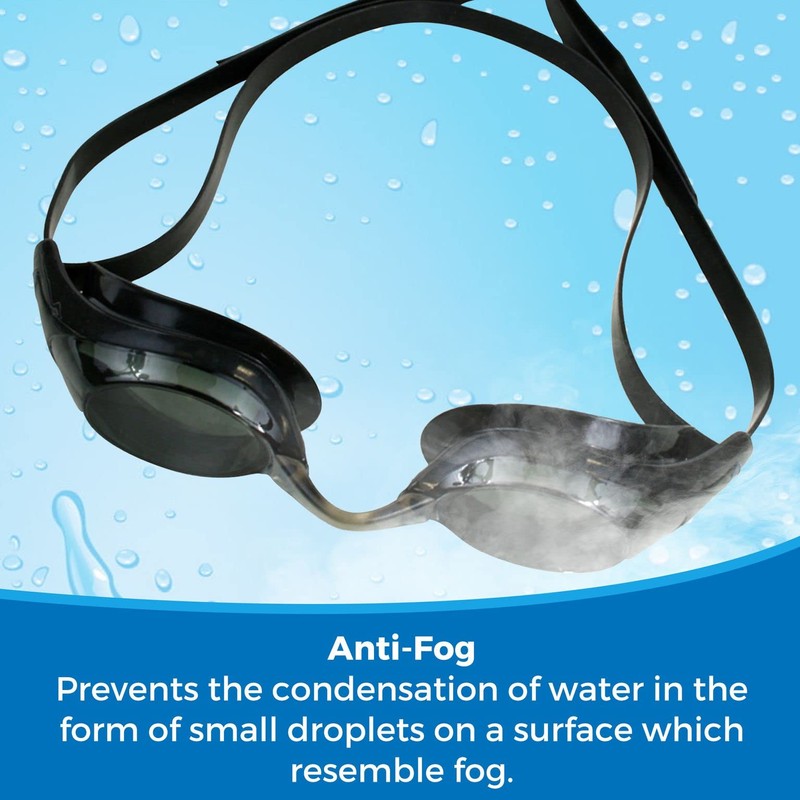 Water Gear Vector Metallic Anti-Fog Swim Goggles - Less Glare