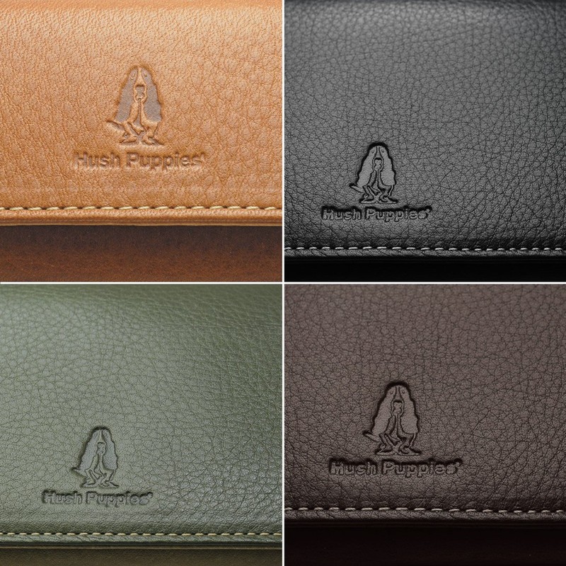 Hush Puppy HP0603 Nick Coin Purse, Round Coin Case, Cowhide