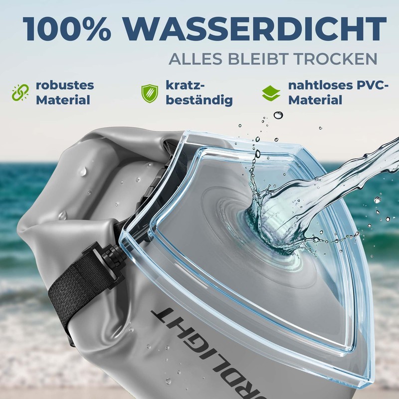 Nordlight Dry Bag 10 L Waterproof Bag – (Grey) Waterproof