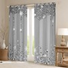 Silver Glitter Curtain (Non-Glitter), Sparkling Party Decorations, Blackout Curtains for
