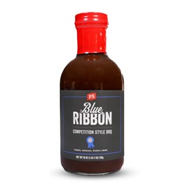 PS Seasoning Blue Ribbon Competition Style BBQ Sauce - All-Purpose Sauce for Grilling, Glazing, Marinating, Basting, Dipping - Great for Spare Ribs, Burnt Ends, BBQ Chicken, Beans, and more
