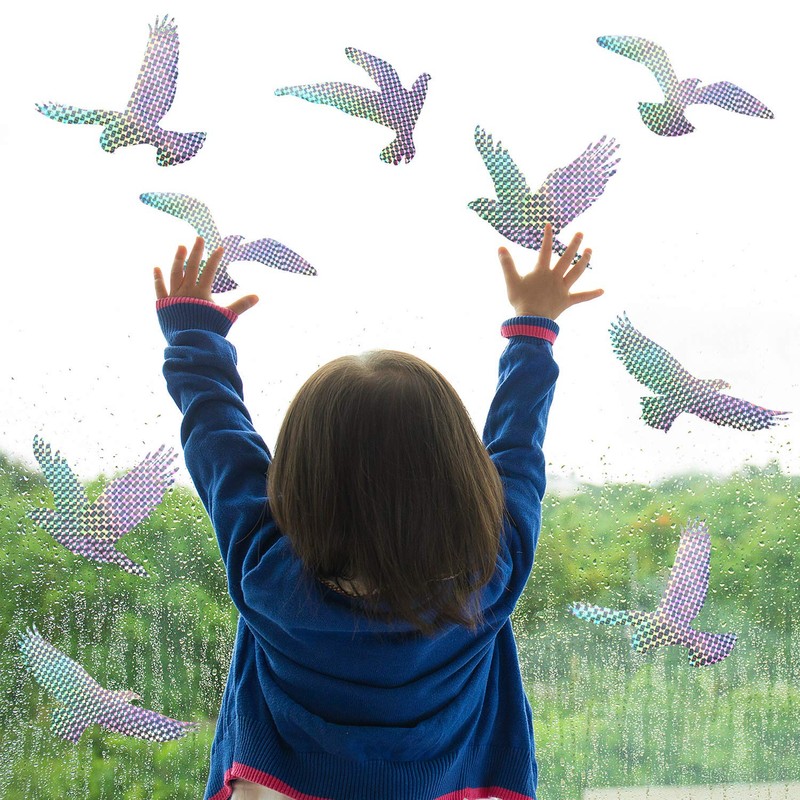 Anti-Collision Alert Stickers Alert Bird Window Clings Prevent People and