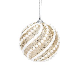 Christmas Tree Ornaments Set of 6 Beautiful Christmas Balls, Color Balls, Foam Punching Balls, Christmas Ornaments, Christmas Ornaments, Sparkling Christmas Ball Pendant, 3.1 inches (8 cm) Diameter,