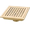 TRUSTMI 6 Inch Square Shower Floor Drain with Removable Grid