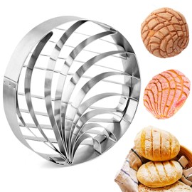 Concha Cutter Molde de pan mexicano Concha Sello Concha Cortador Concha Molde Marcador De Conchas De Pan Cortador De Conchas De Pan Mexicano Cortador de pan con forma de pan (Tamaño: 4.1 pulgadas)